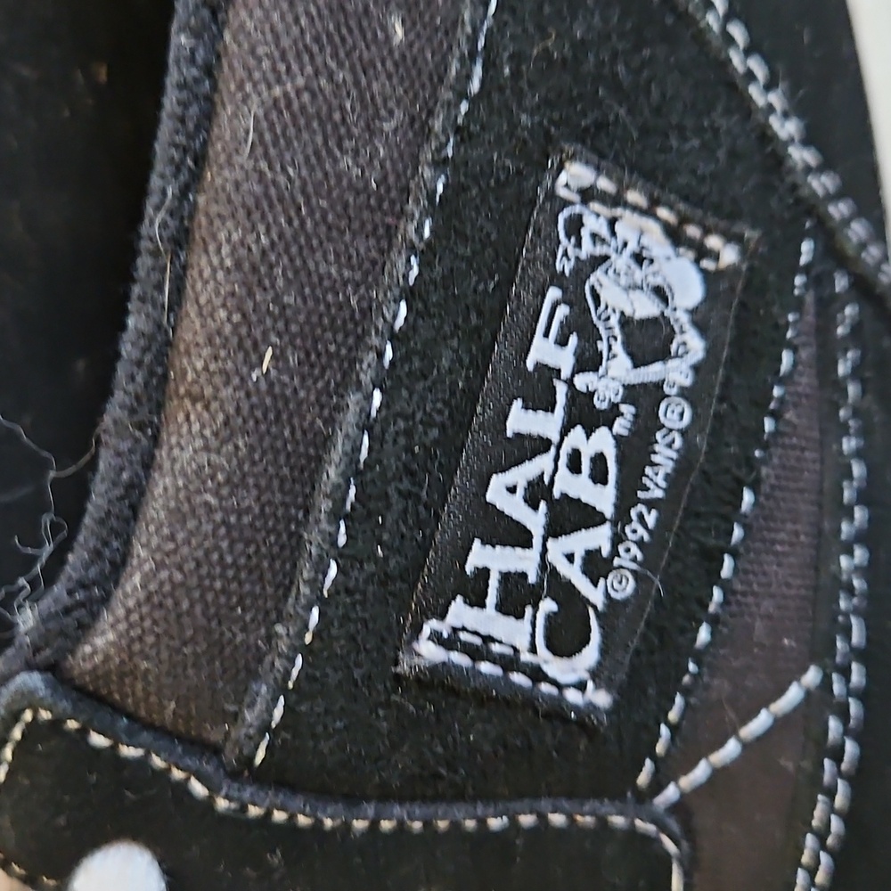VANS SKATE HALF CAB Black and White  Sneakers Shoes - 10.5 - Picture 4 of 6